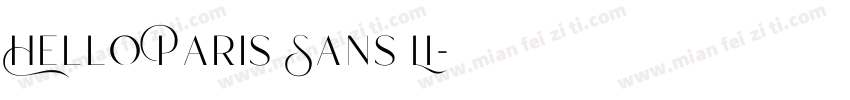 Hello Paris Sans Li字体转换
